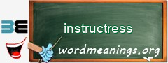 WordMeaning blackboard for instructress